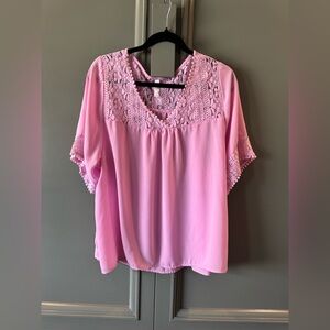 Pink Lace Women's Top